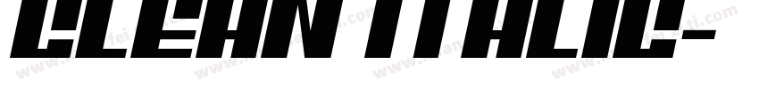 Clean Italic字体转换